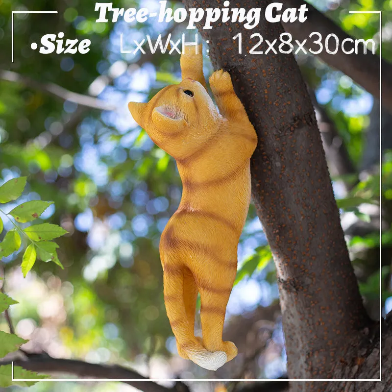 Adorable Resin Cat Pendant for Garden and Home Décor