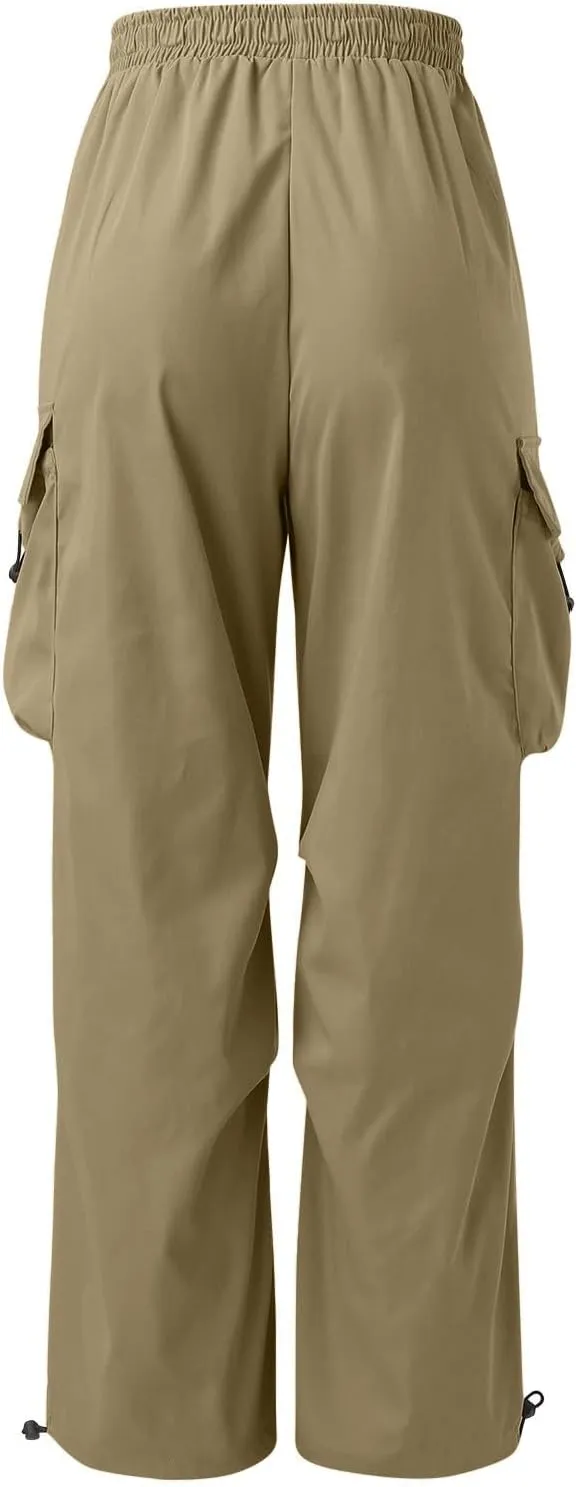 Alalaso Mens Baggy Cargo Pants Parachute Pants Causal Loose Fit Joggers Trendy Harem Pants Hip Hop Streetwear with Pockets