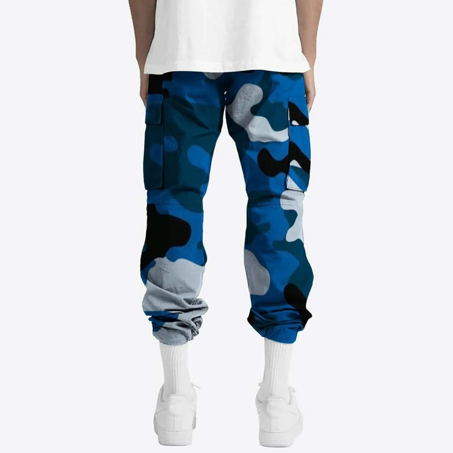 Alalaso Mens Cargo Pants Casual Cotton Jogger Multi Pockets Outdoor Hiking Work Sweatpants