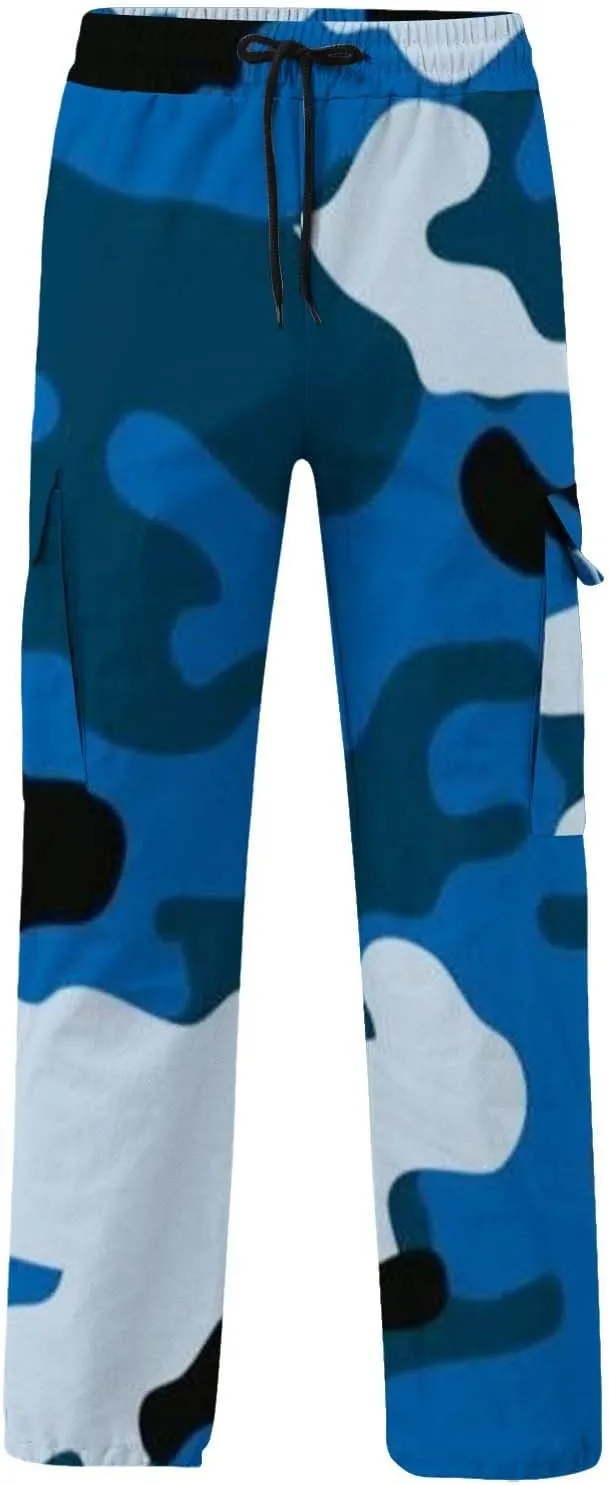 Alalaso Mens Cargo Pants Casual Cotton Jogger Multi Pockets Outdoor Hiking Work Sweatpants