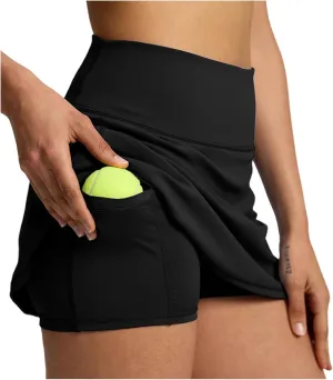 AMDBEL Women's Workout Shorts,Summer Solid Color Stretchy High Waist Tennic Skirts Casual Outdoor Athletic Golf Skorts Skirts