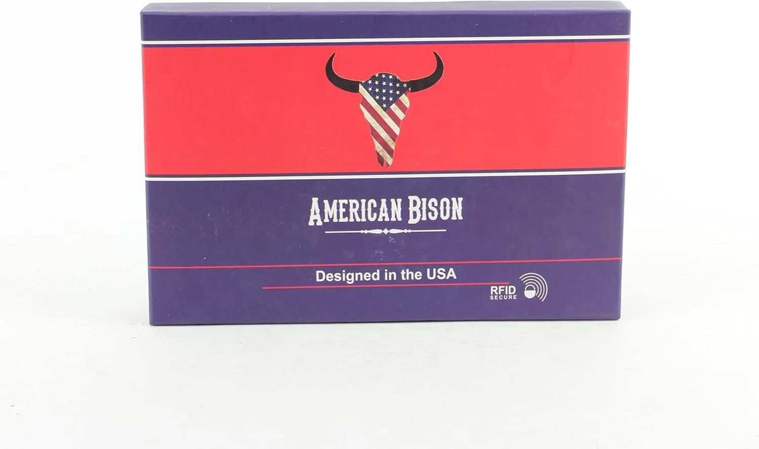 American Bison RFID Safe Clutch Purse for Women  Slim Leather Evening Bag  Secure Snap Closure Gift Wallet (Brown)