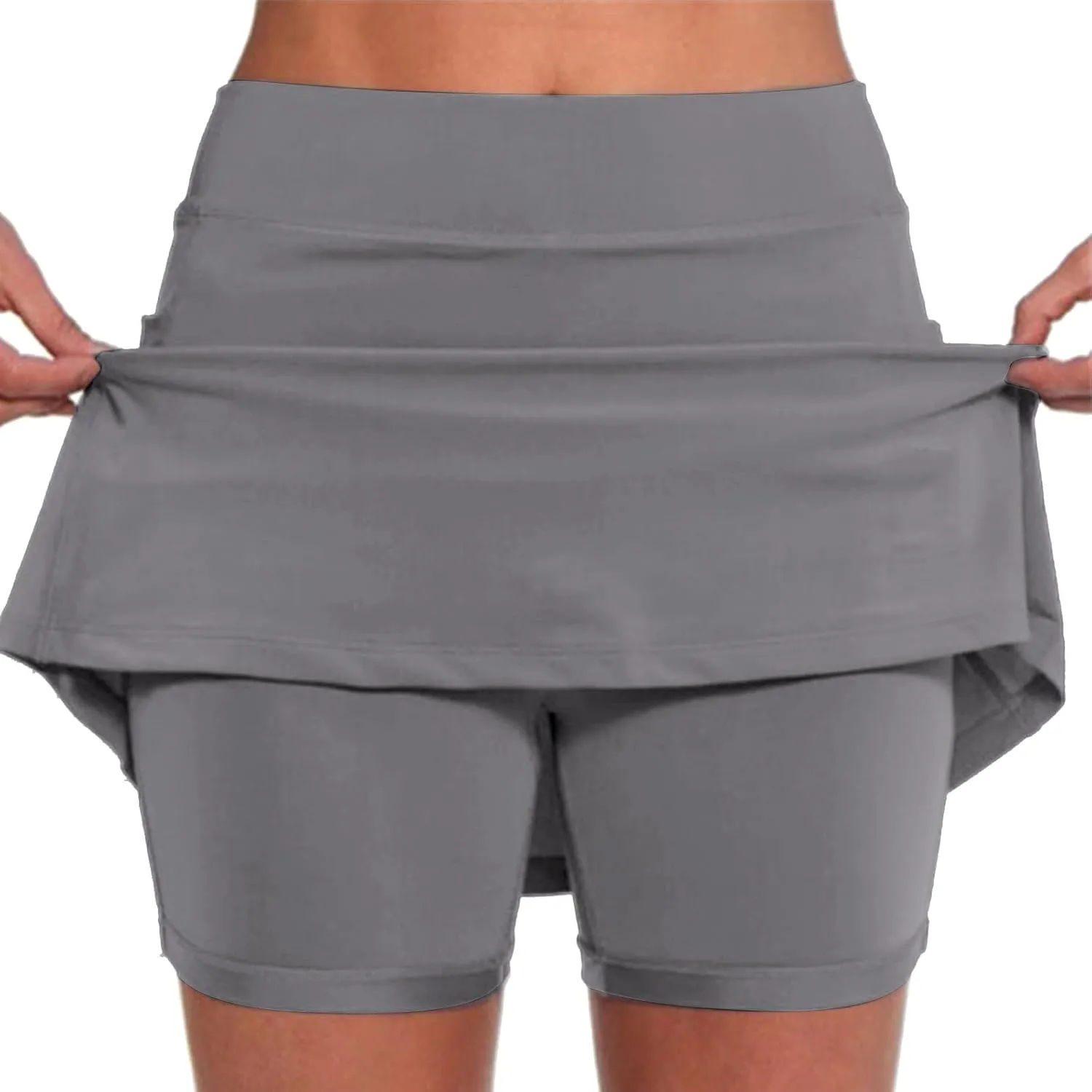 Athletic Skirt with Shorts for Women Golf Skirts High Waisted Tennis Tummy Control Plus Size Skort with Pockets