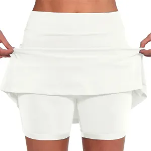 Athletic Skorts for Woman Black High Waisted Tummy Control Women's Yoga Shorts Dressy Casual with Pockets Skirts