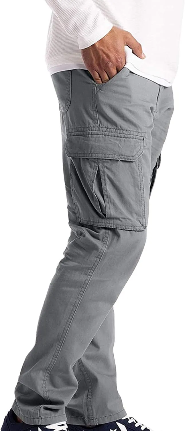 BADHUB Men's Cargo Pants Muti-Pockets Jogger Work Chino Slim Fit Casual Pants Hiking Workout Gogging Sweatpants Trousers