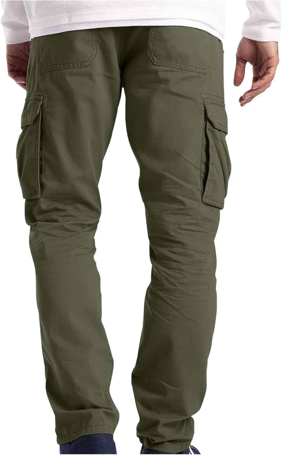 BADHUB Men's Cargo Pants Muti-Pockets Jogger Work Chino Slim Fit Casual Pants Hiking Workout Gogging Sweatpants Trousers