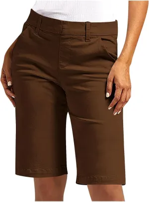 Bermuda Shorts for Women Trendy 2025 Casual Summer High Waisted with Pockets Chino Short Straight Vacation Outfits