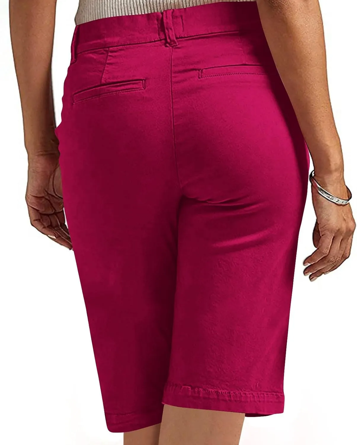 Bermuda Shorts for Women Trendy 2025 Casual Summer High Waisted with Pockets Chino Short Straight Vacation Outfits