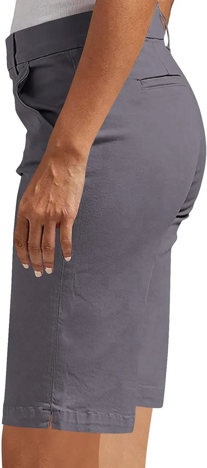 Bermuda Shorts for Women Trendy 2025 Casual Summer High Waisted with Pockets Chino Short Straight Vacation Outfits