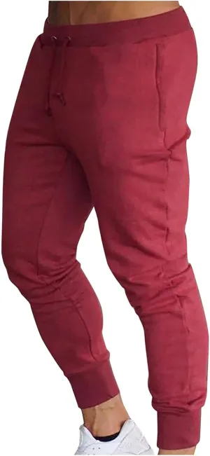 BIFUTON Joggers for Men Slim Fit Tapered Leg Pants Lace Up Athletic Sweatpants Lightweight Sports Running Pants with Pockets