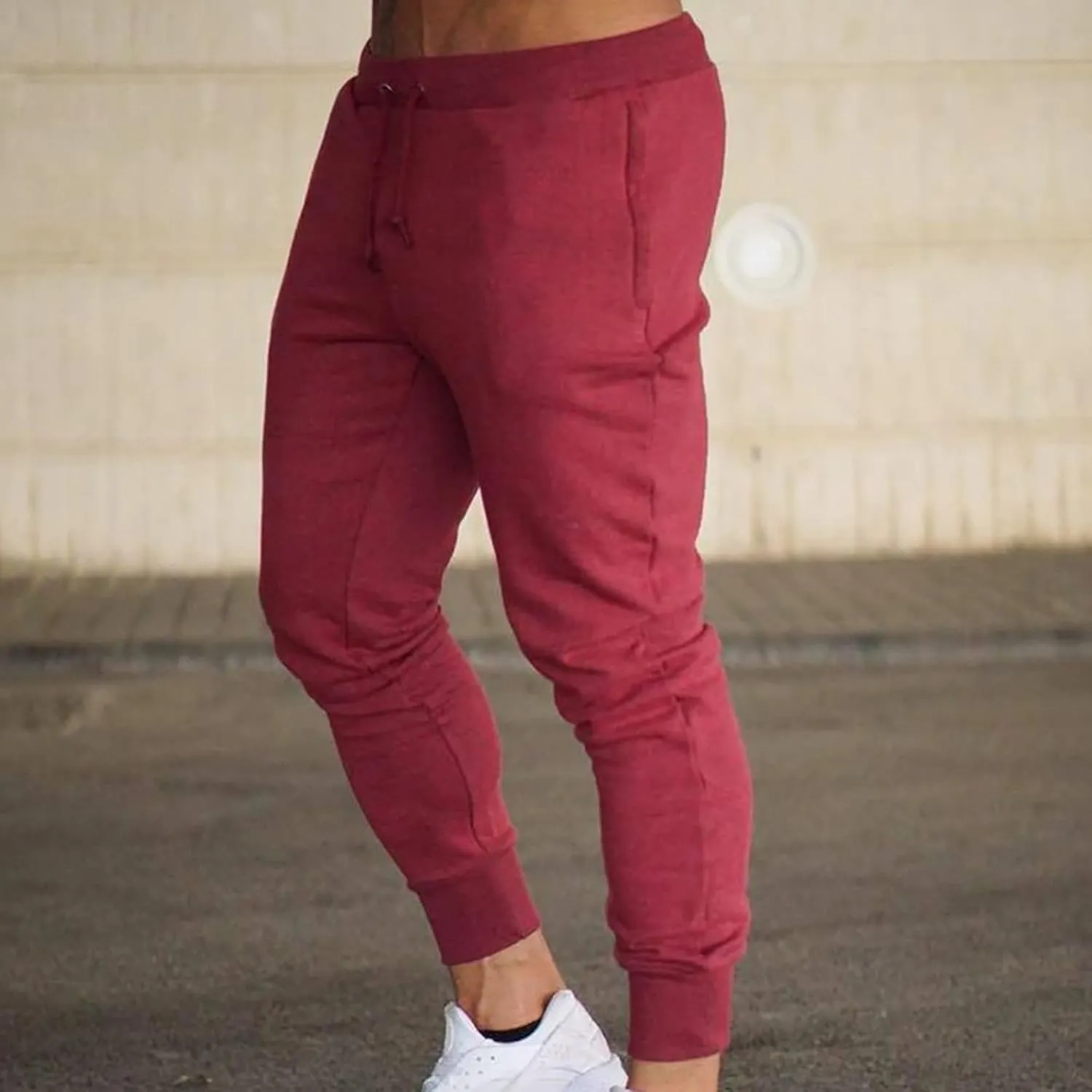 BIFUTON Joggers for Men Slim Fit Tapered Leg Pants Lace Up Athletic Sweatpants Lightweight Sports Running Pants with Pockets