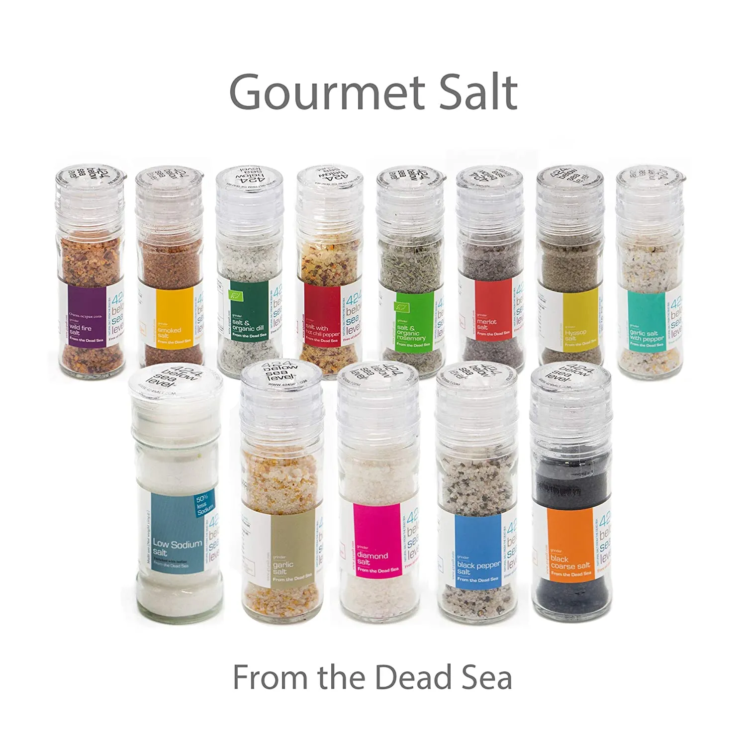 Black Pepper Gourmet Kosher Salt From The Dead Sea 3.87 oz / 110 grams