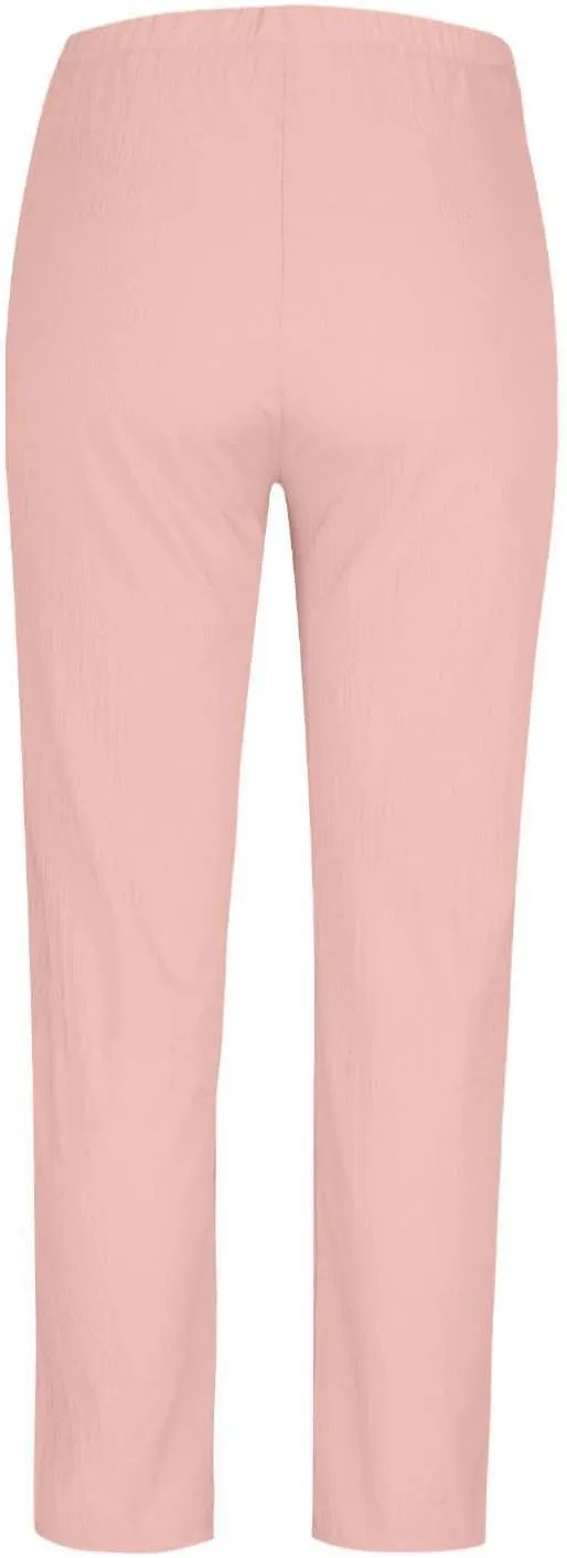 Borniu Womens Linen Pants with Pockets High Waist Comfy Solid Color Elastic Waist Pants Casual Lightweight Loose Trousers