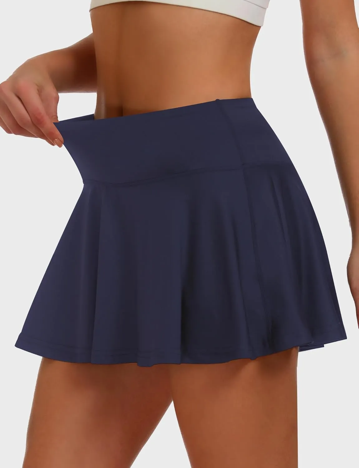 Buauty Tennis Skirts with Pocket Women's High Waisted Athletic Skorts Golf Pleated Skirts for Pickleball Workout Outfits