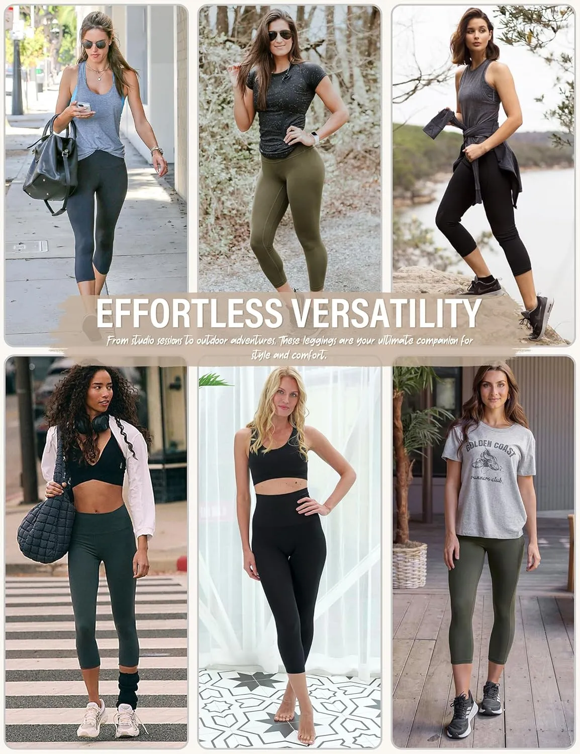 Capri Leggings for Women High Waisted Tummy Control Buttery Soft Womens Yoga Capris Pants