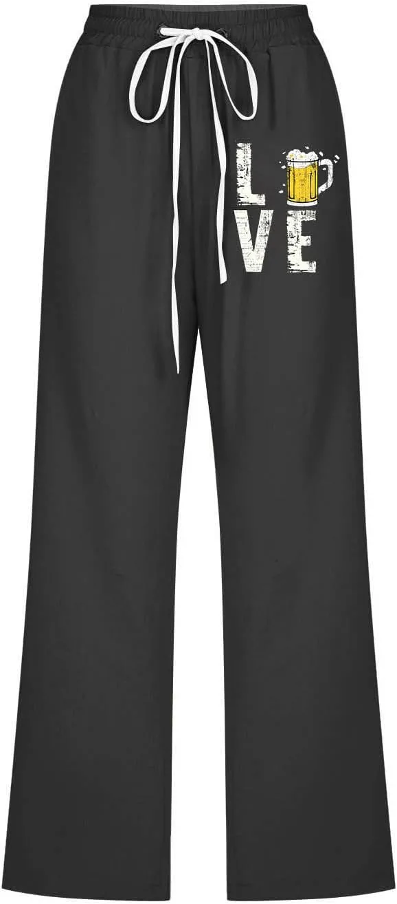 Capris Pants for Women Linen 3/4 Pants Wide Leg Capris Lightweight Baggy Cropped Trousers Beach Outfits for Women