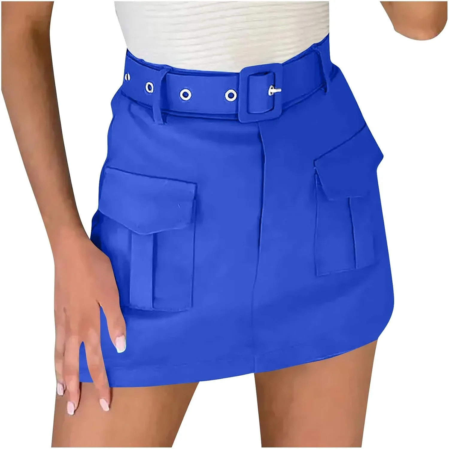 Cargo Skort for Women 2025 High Waisted Mini Skirts Trendy Y2K Teen Girls Summer Casual Belted Shorts with Pockets