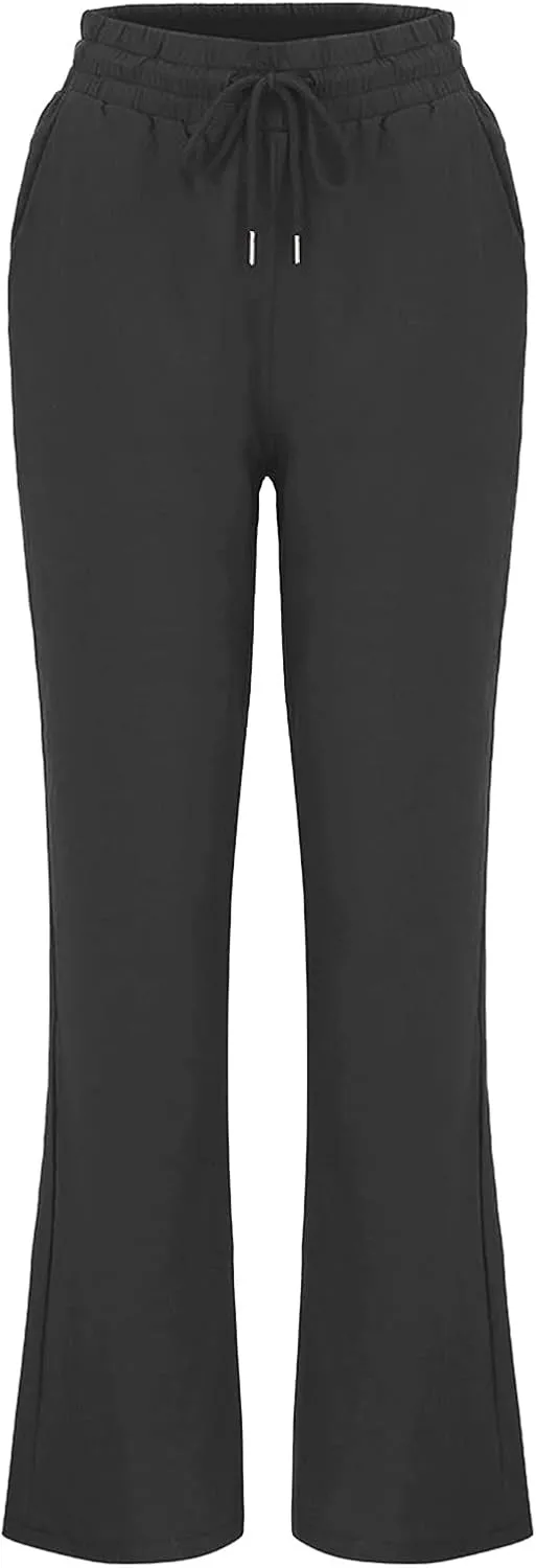 Ceboyel Women's Cotton Linen Pants Drawstring Causal Summer Pants Elastic Waist Trousers Trendy Baggy Laides Outfits 2023