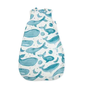 Crane Baby Caspian Collection Muslin Wearable Blanket - Whale