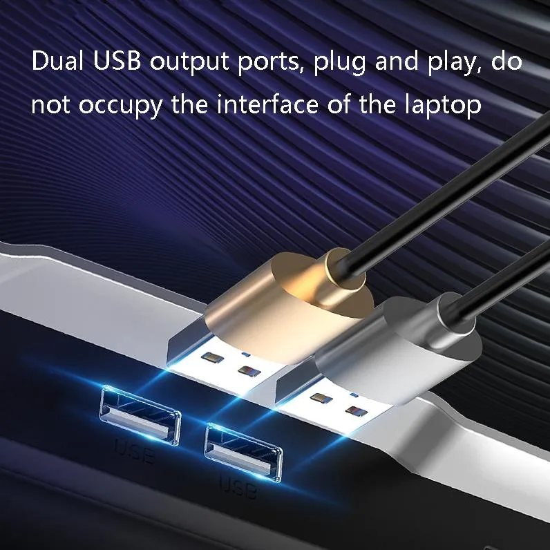 Efficient and Silent Usb Laptop Cooling Stand - Gray