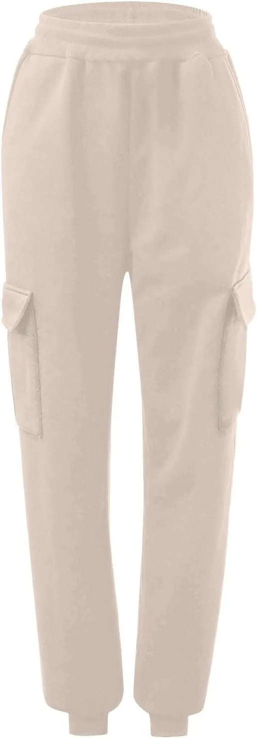 Elastic Ankle Baggy Sweatpants Joggers Women Cinch Bottom High Waist Cargo Pants Oversized Y2k Trouser with Pockets