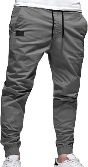 FZVYD Brown Corduroy Pants Mens Joggers Cargo Pants Fashion Casual Sweatpants Work Pants Drawstring Loose Trousers Pockets