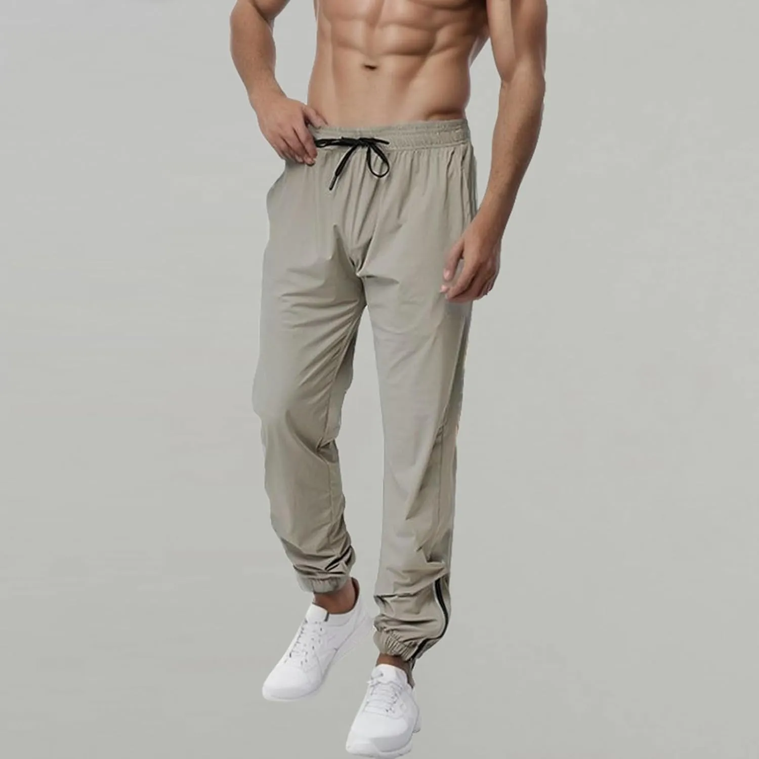 FZVYD Casual Pants Mens Joggers Cargo Pants Fashion Casual Sweatpants Work Pants Drawstring Loose Trousers with Pockets