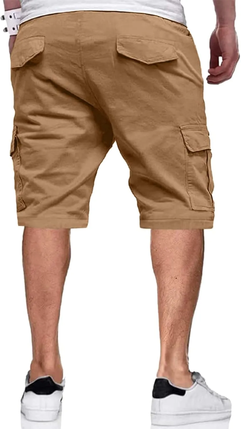 FZVYD Mens Slim Fit Chino Pants Mens Joggers Cargo Pants Fashion Casual Sweatpants Work Pants Drawstring Loose Trousers