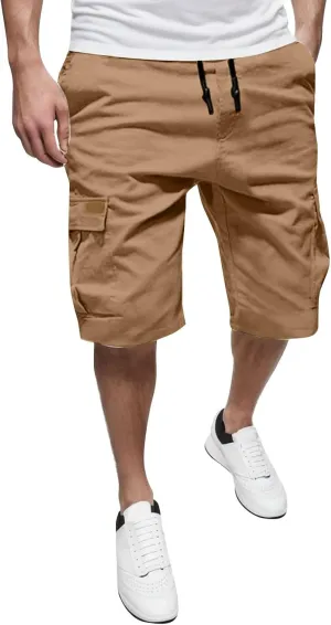 FZVYD Mens Slim Fit Chino Pants Mens Joggers Cargo Pants Fashion Casual Sweatpants Work Pants Drawstring Loose Trousers