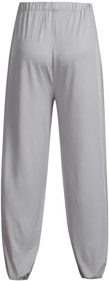 FZVYD Mens Super Soft Yoga Pants Trousers Lounge Pant Hippie Harem Pants Elastic Waist Baggy Boho Casual Drop Crotch Trouser
