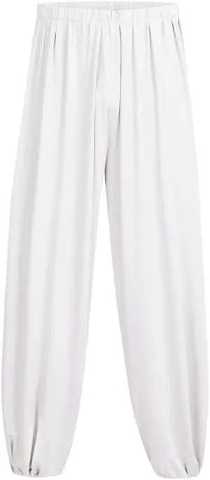 FZVYD Mens Super Soft Yoga Pants Trousers Lounge Pant Hippie Harem Pants Elastic Waist Baggy Boho Casual Drop Crotch Trouser
