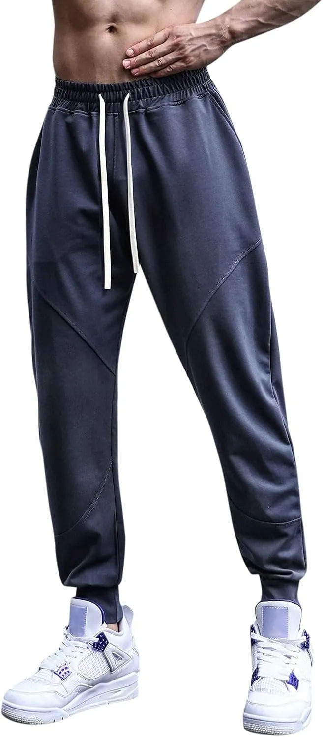 FZVYD Navy Pants Men Mens Joggers Cargo Pants Fashion Casual Sweatpants Work Pants Drawstring Loose Trousers with Pockets