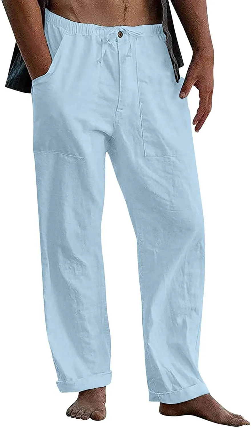 FZVYD Pin Striped Suit Mens Joggers Cargo Pants Fashion Casual Sweatpants Work Pants Drawstring Loose Trousers with Pockets