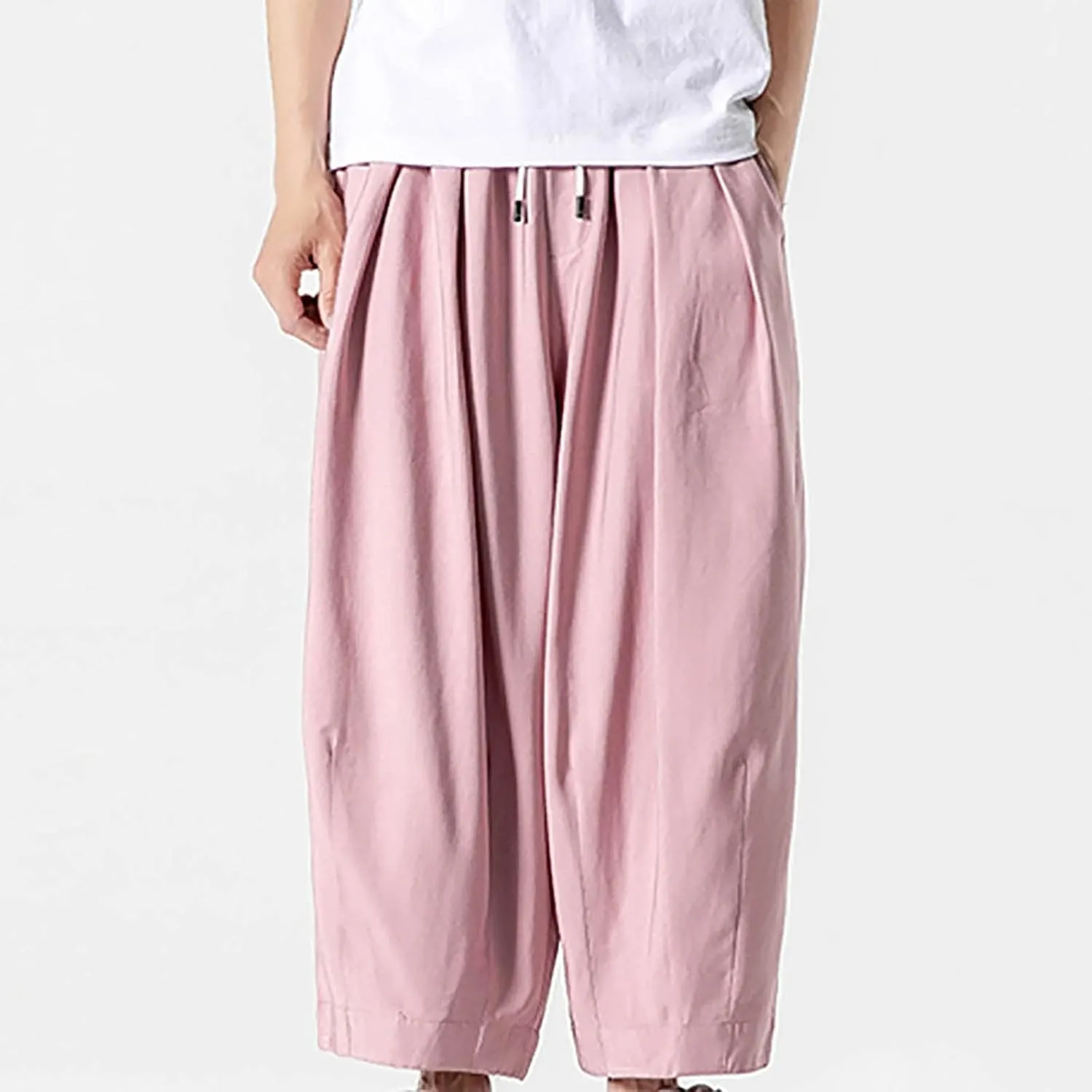 FZVYD Tapered Dress Pants Men Mens Joggers Cargo Pants Fashion Casual Sweatpants Work Pants Drawstring Loose Trousers Pockets