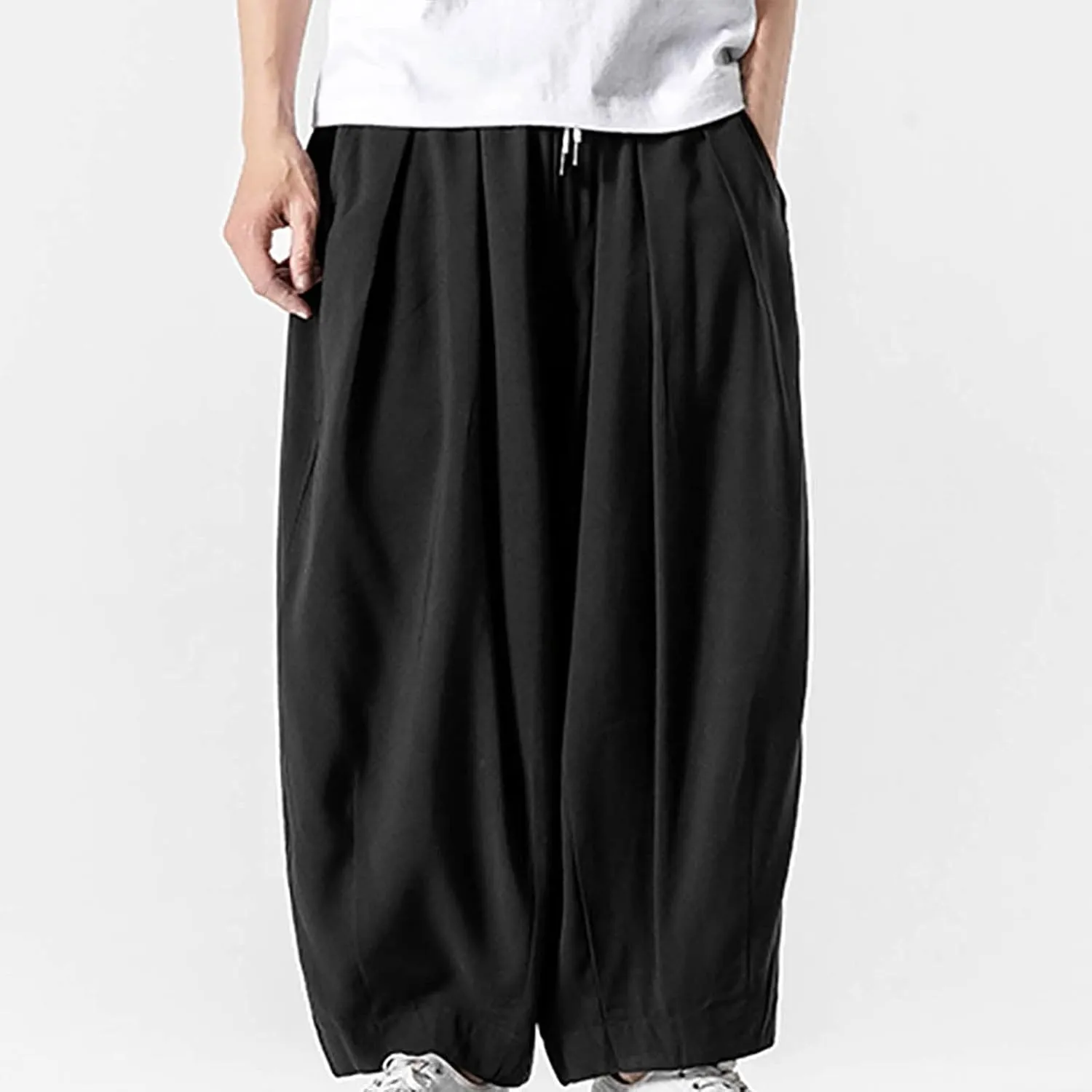 FZVYD Tapered Dress Pants Men Mens Joggers Cargo Pants Fashion Casual Sweatpants Work Pants Drawstring Loose Trousers Pockets