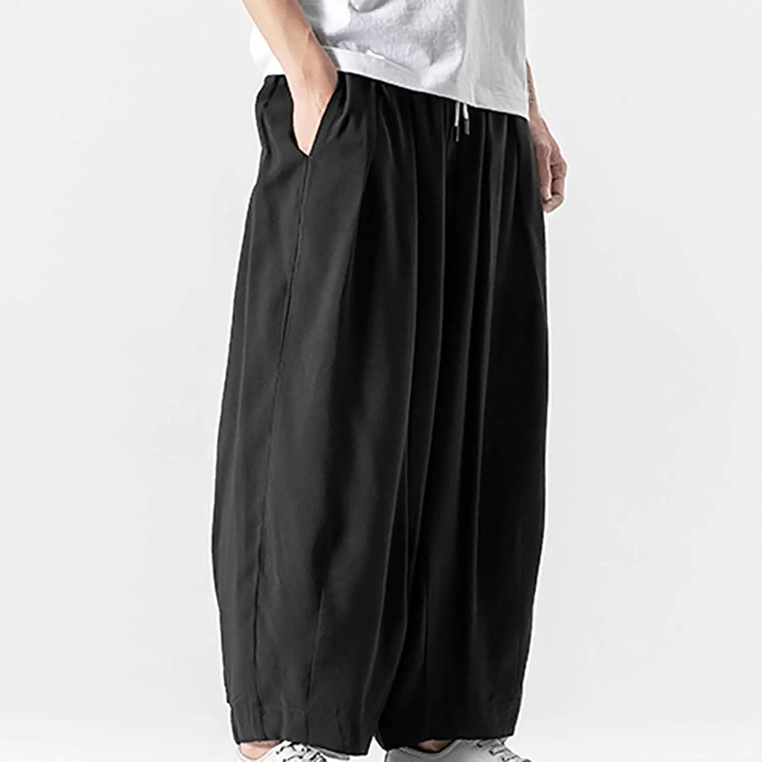 FZVYD Tapered Dress Pants Men Mens Joggers Cargo Pants Fashion Casual Sweatpants Work Pants Drawstring Loose Trousers Pockets