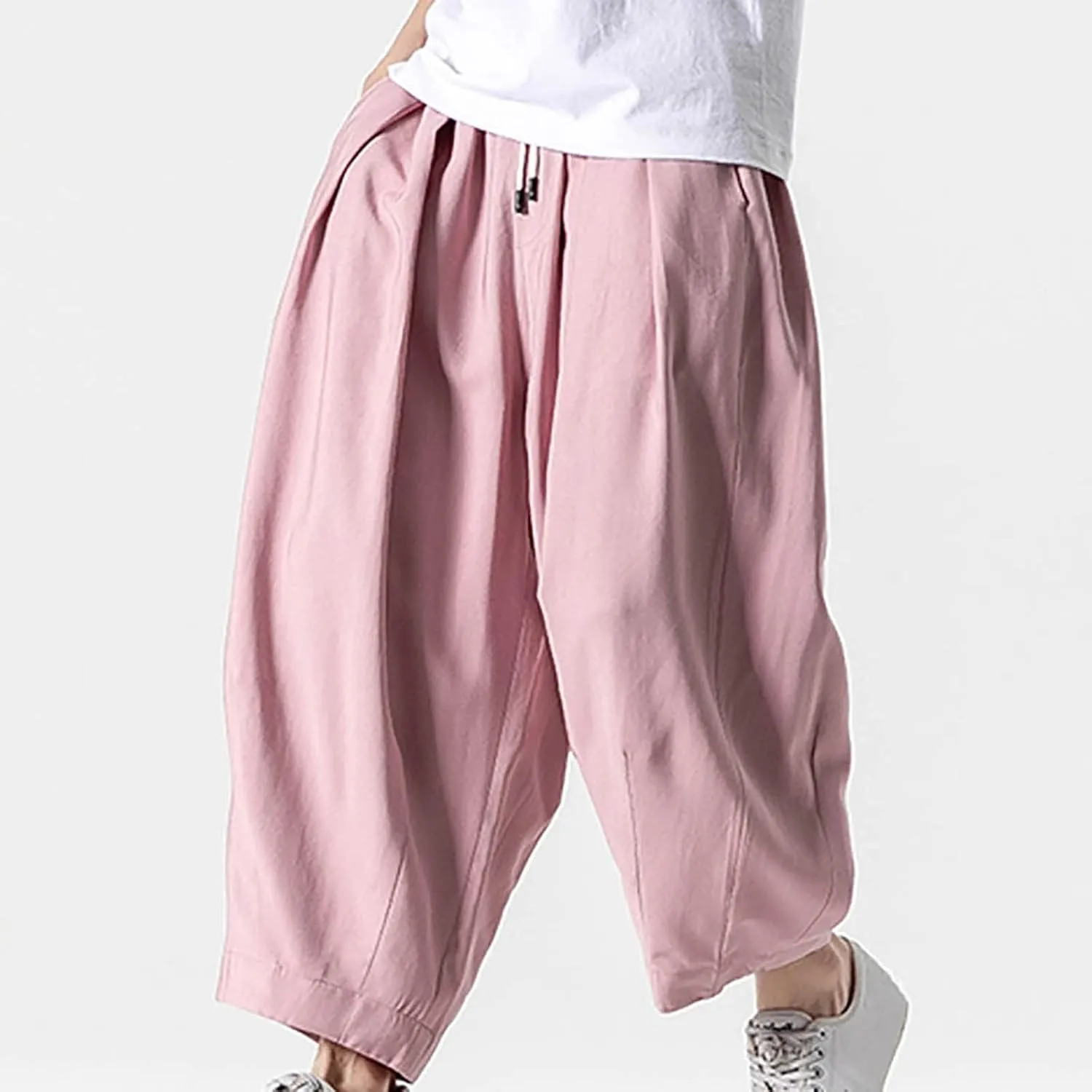 FZVYD Tapered Dress Pants Men Mens Joggers Cargo Pants Fashion Casual Sweatpants Work Pants Drawstring Loose Trousers Pockets