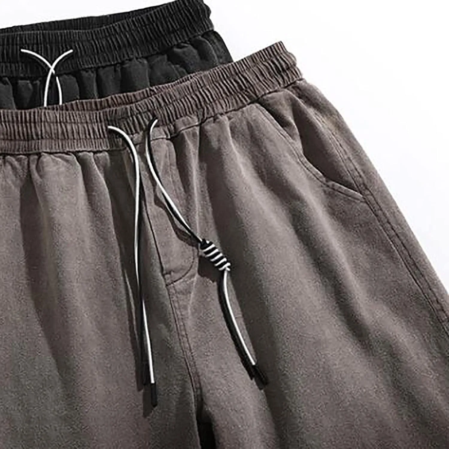 FZVYD Tapered Pants Men Mens Joggers Cargo Pants Fashion Casual Sweatpants Work Pants Drawstring Loose Trousers with Pockets