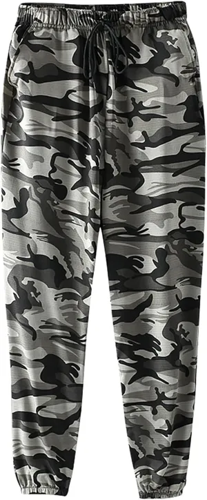 FZVYD White Golf Pants for Men Mens Joggers Cargo Pants Fashion Casual Sweatpants Work Pants Drawstring Loose Trousers