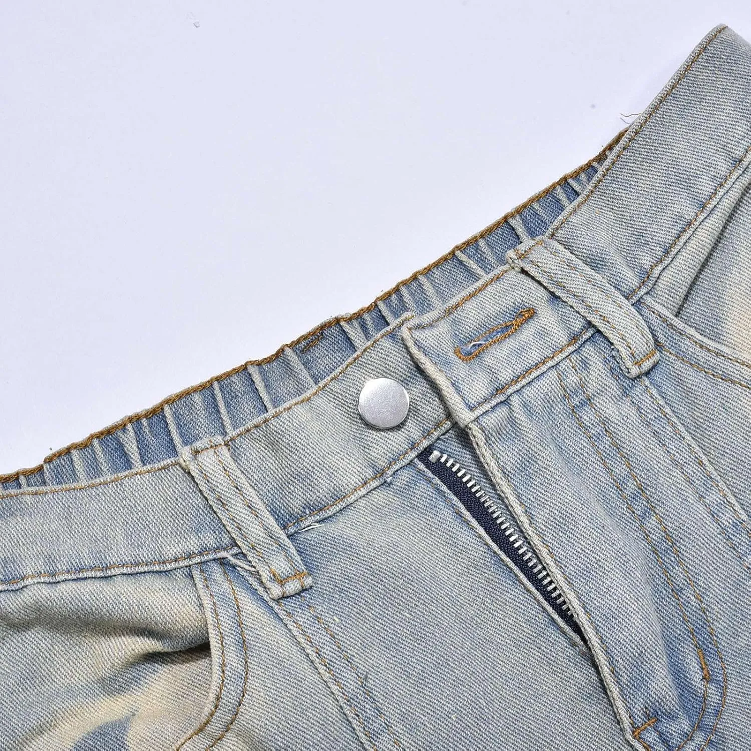 FZVYD Y2k Jeans Men Mens Joggers Cargo Pants Fashion Casual Sweatpants Work Pants Drawstring Loose Trousers with Pockets