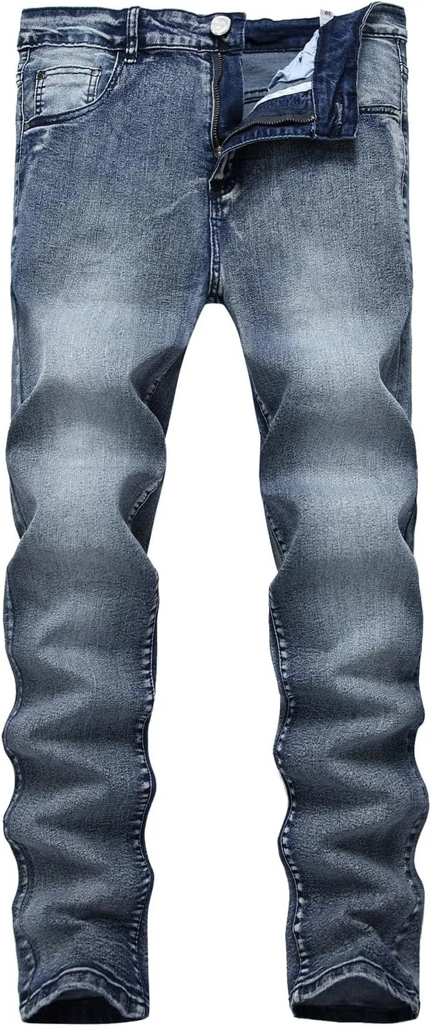 FZVYD Y2k Jeans Men Mens Joggers Cargo Pants Fashion Casual Sweatpants Work Pants Drawstring Loose Trousers with Pockets