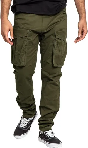 GIERIDUC Men's Casual Cargo Pants Joggers Hiking Sweatpants Chinos Track Pants Elastic Waist Work Pants with Multi-Pockets