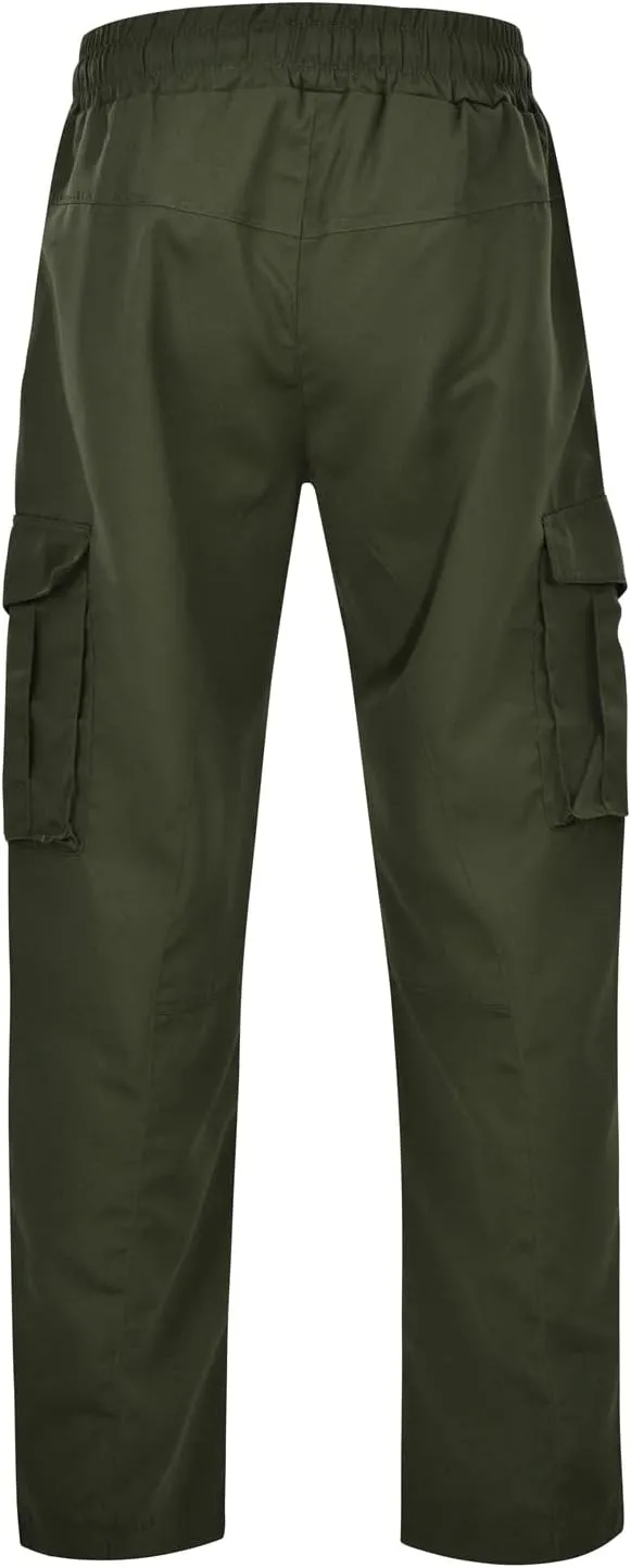 GIERIDUC Men's Casual Cargo Pants Joggers Hiking Sweatpants Chinos Track Pants Elastic Waist Work Pants with Multi-Pockets