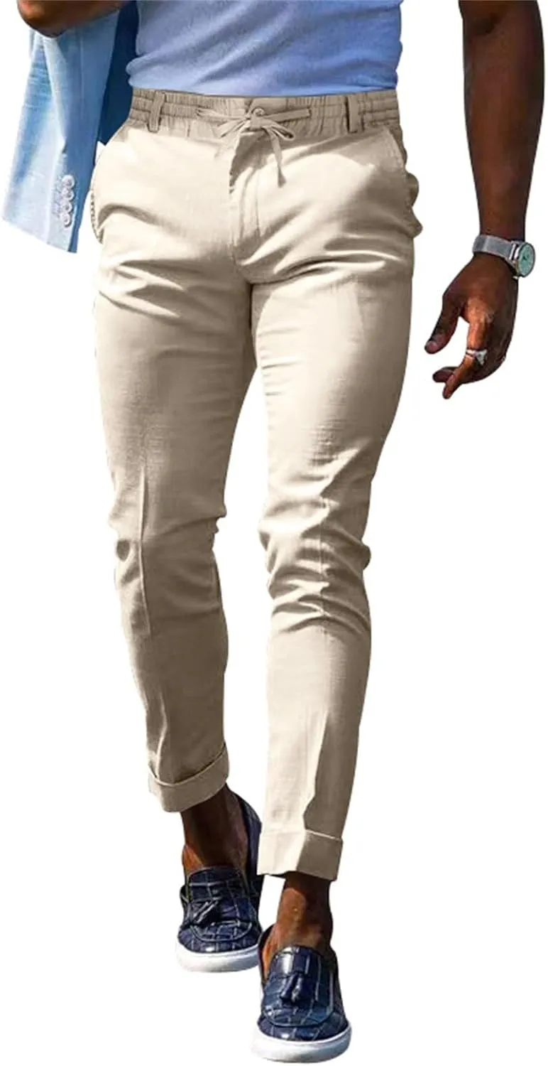 GIERIDUC Men's Drawstring Waist Cargo Pants Sweatpants Men Zipper Pockets Tactical Clothing for Men Heavyweight Joggers Mens