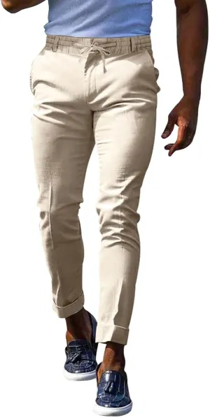 GIERIDUC Men's Drawstring Waist Cargo Pants Sweatpants Men Zipper Pockets Tactical Clothing for Men Heavyweight Joggers Mens
