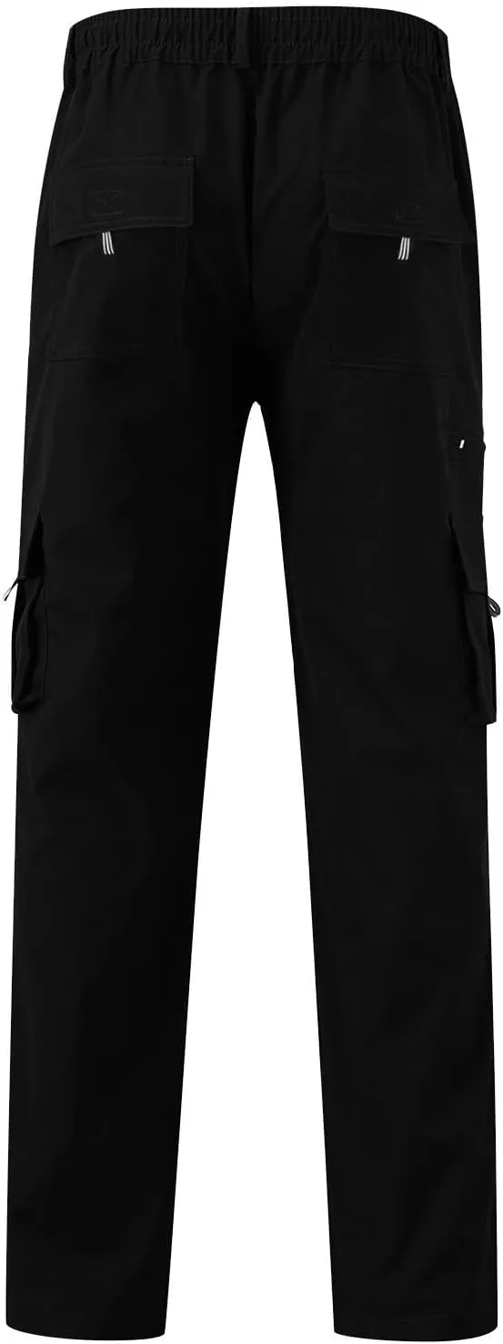 GIERIDUC Men's Lightweight Cargo Pants Sweatpants Athletic Running Fashion Trousers Drawstring Loose Fit Joggers with Pockets