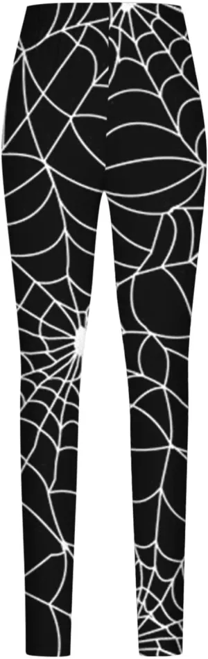 Halloween Leggings Pants for Women Elastic High Waist Yoga Pants Workout Pumpkins Ghost Print Slim Fit Lounge Pants