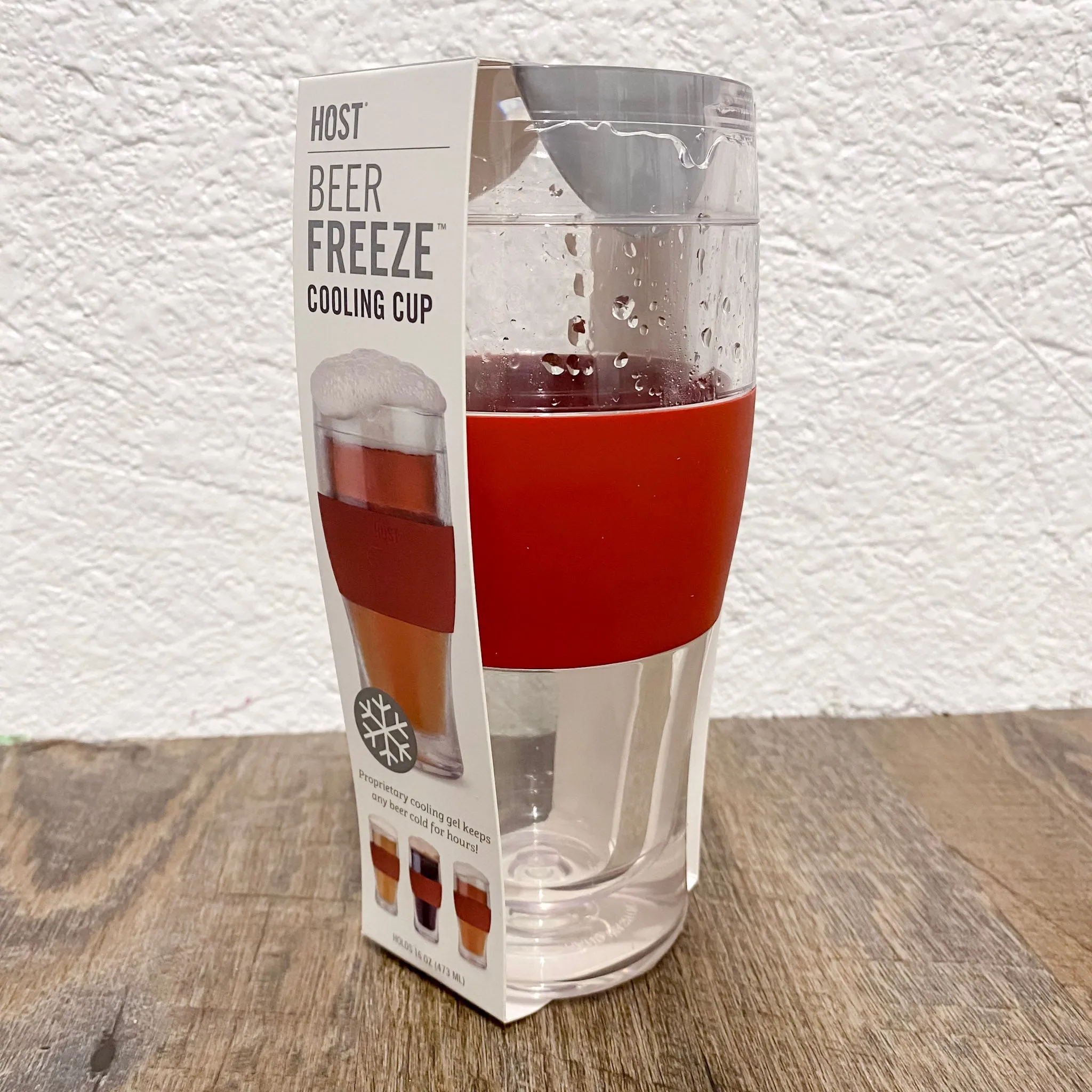 HOST Beer Freeze Pint Glass in Orange