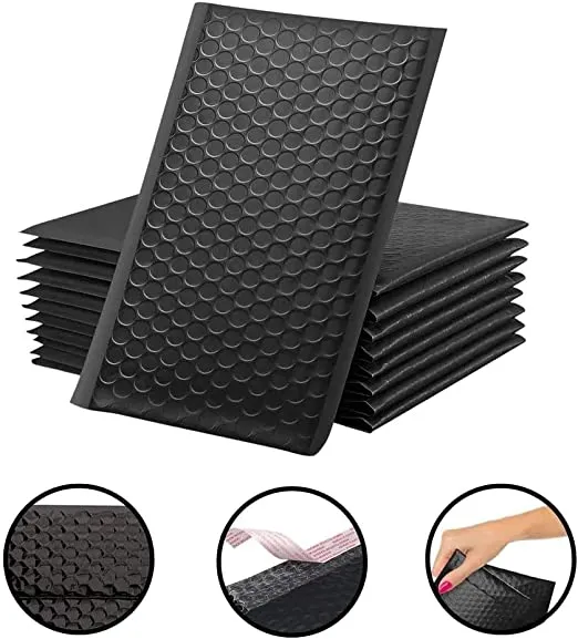 IMBA-PB-#5 100- PACK ( 10 1/2 X 16")BLACK COLOR SELF SEAL POLY BUBBLE MAILERS PADDED SHIPPING ENVELOPES (TOTAL 100 BAGS)