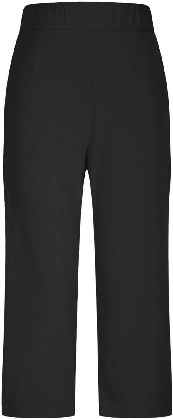 JOAU Yoga Work Pants for Women Capris High Waist Leggings with Pockets Straight Leg Workout Athletic Cropped Trousers